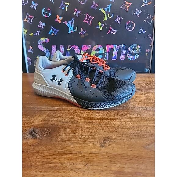 Mens Under Armour 12 Black White Shoes Training Deluxe Foam - Picture 1 of 14